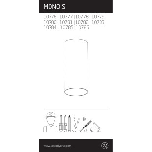 Lampa spot tuba Mono 5,5cm H12cm mosiądz Nowodvorski