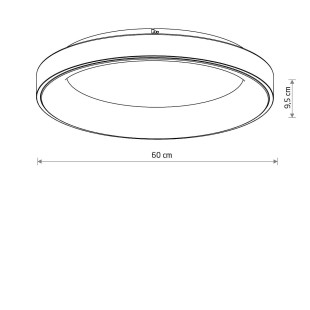 Plafon okrągły modern Nikki 60cm LED 60W 4000K biały Nowodvorski