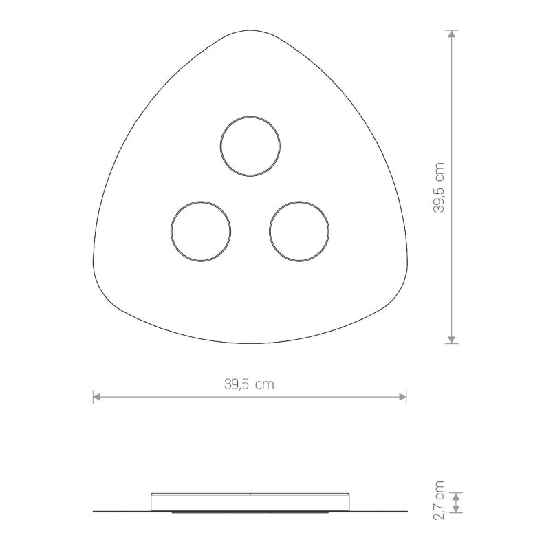 Plafon o organicznym kształcie Organic III 39,5cm czarny Nowodvorski