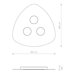 Plafon o organicznym kształcie Organic III 39,5cm biały Nowodvorski