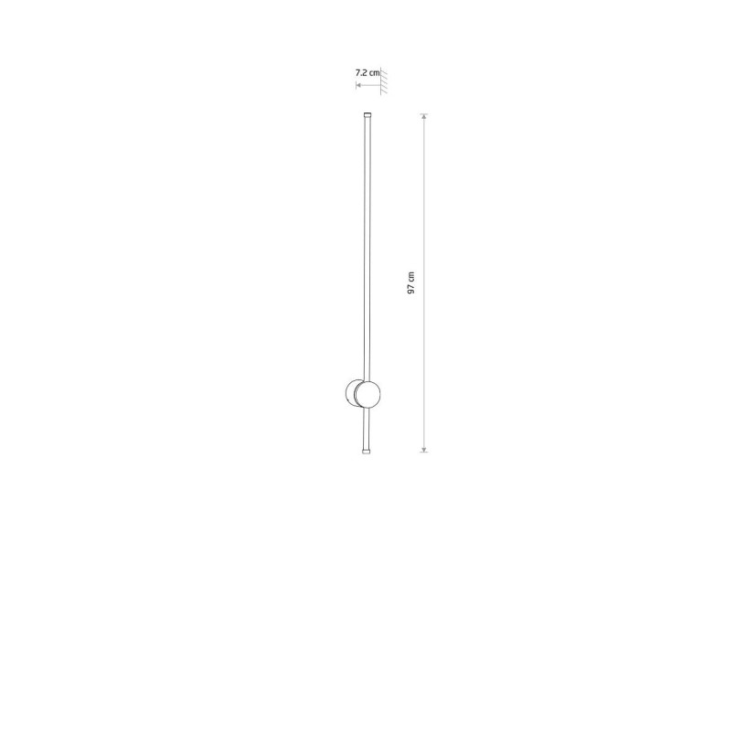 Kinkiet pionowy / poziomy minimalistyczny Orla 97cm LED 3000K piaskowy Nowodvorski