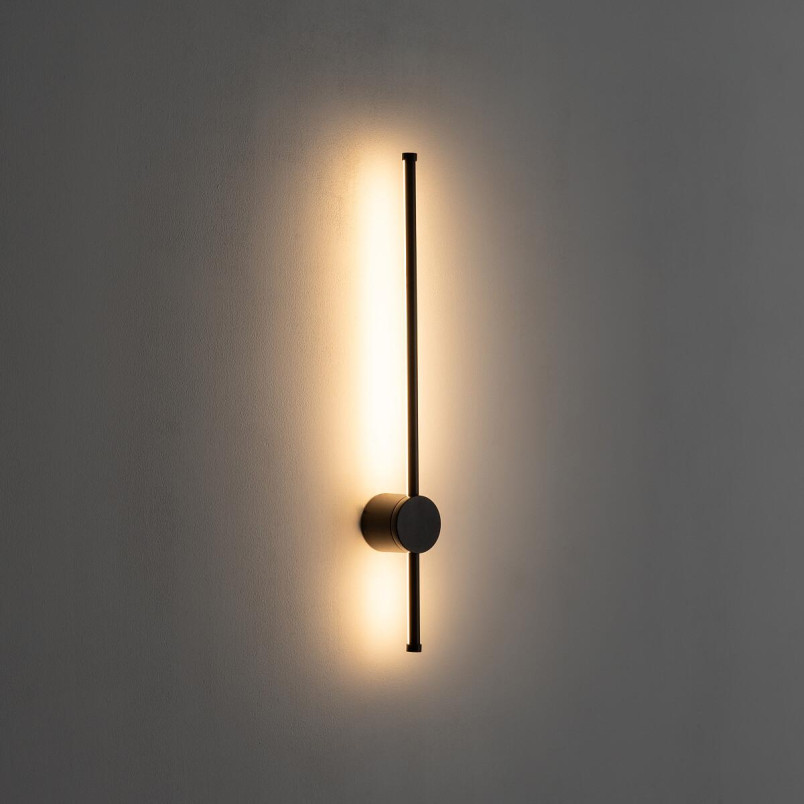Kinkiet pionowy / poziomy minimalistyczny Orla 65cm LED 3000K czarny Nowodvorski