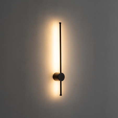 Kinkiet pionowy / poziomy minimalistyczny Orla 65cm LED 3000K czarny Nowodvorski