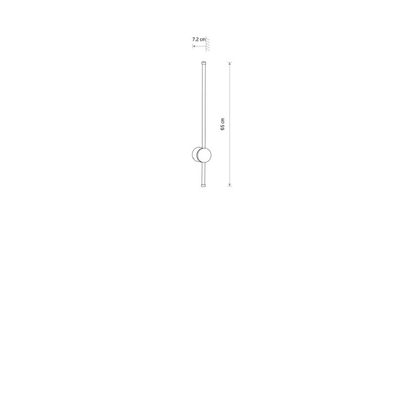 Kinkiet pionowy / poziomy minimalistyczny Orla 65cm LED 3000K czarny Nowodvorski