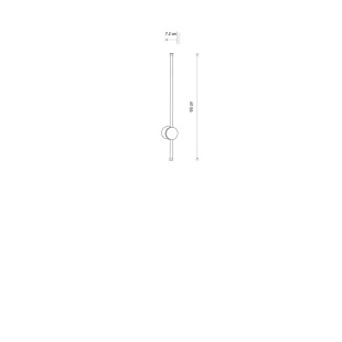 Kinkiet pionowy / poziomy minimalistyczny Orla 65cm LED 3000K piaskowy Nowodvorski