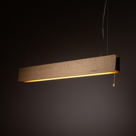 Lampa wisząca dębowa z włącznikiem sznurkowym Oslo 98cm Nowodvorski