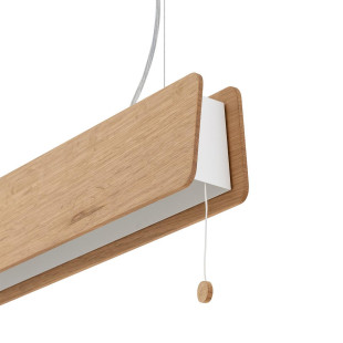 Lampa wisząca dębowa z włącznikiem sznurkowym Oslo 98cm Nowodvorski