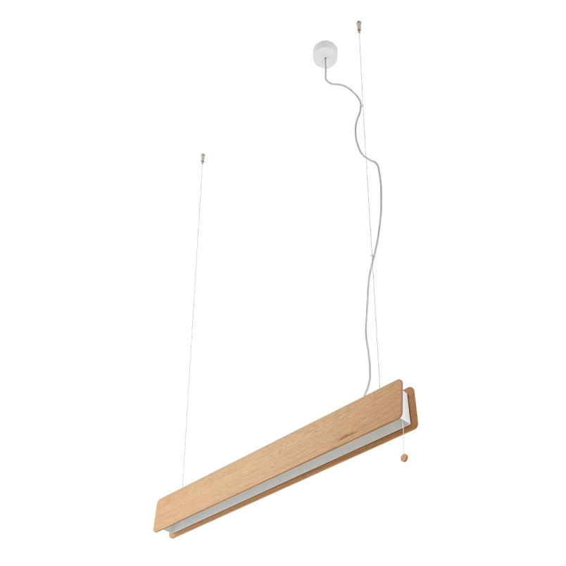 Lampa wisząca dębowa z włącznikiem sznurkowym Oslo 98cm Nowodvorski