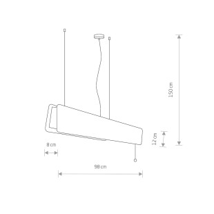 Lampa wisząca dębowa z włącznikiem sznurkowym Oslo 98cm Nowodvorski
