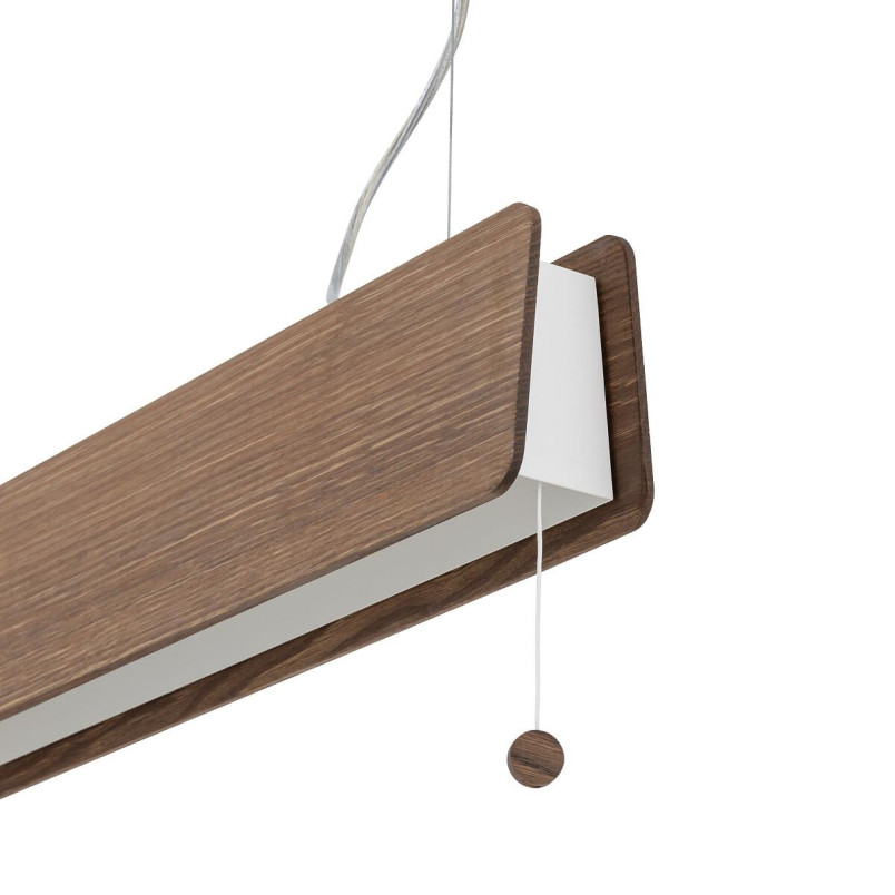 Lampa wisząca dębowa z włącznikiem sznurkowym Oslo 98cm dąb dymiony Nowodvorski
