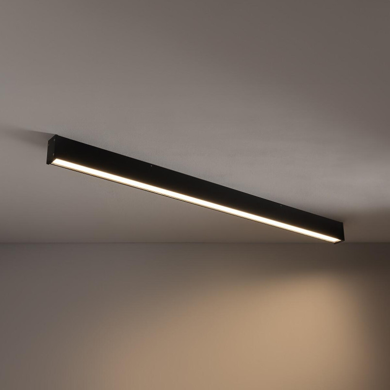 Plafon podłużny do łazienki Outline LED 300K 150x9cm czarny Nowodvorski