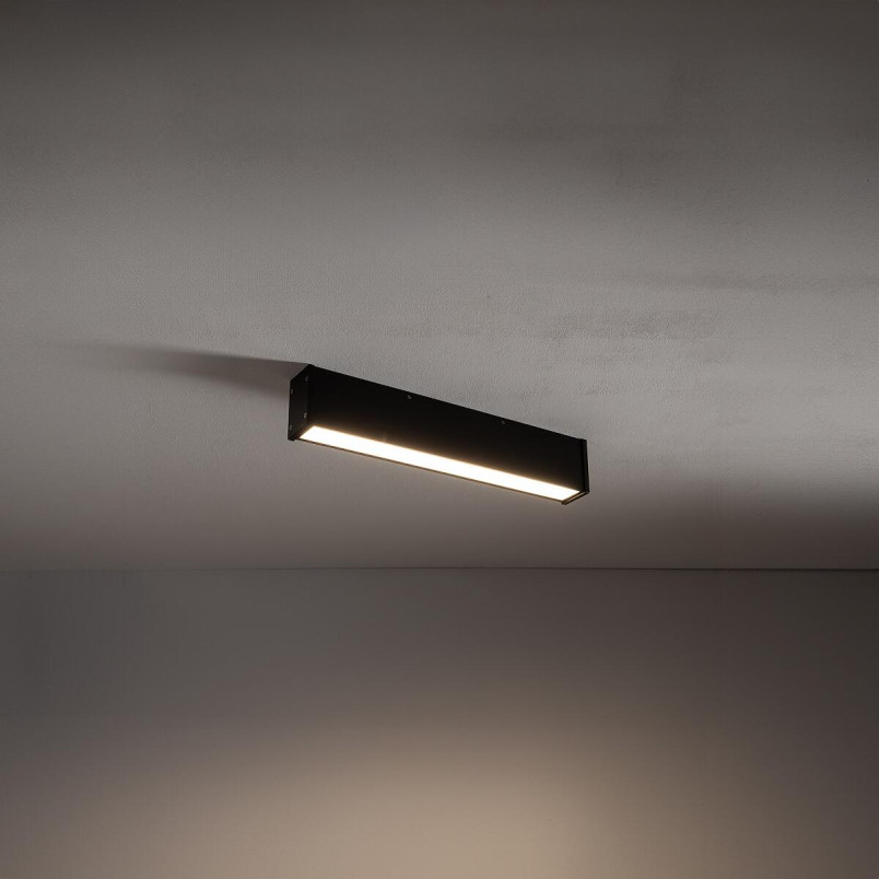Plafon podłużny do łazienki Outline LED 300K 50x9cm czarny Nowodvorski