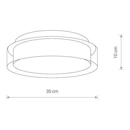 Plafon szklany designerski do łazienki Pan LED 4000K 35cm Nowodvorski