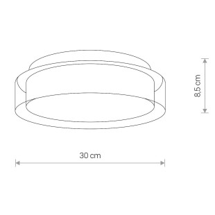 Plafon szklany designerski do łazienki Pan LED 4000K 30cm Nowodvorski
