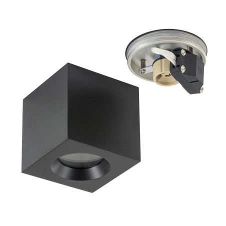Lampa spot kwadratowa do łazienki Parana 8,5cm IP44 czarna Nowodvorski