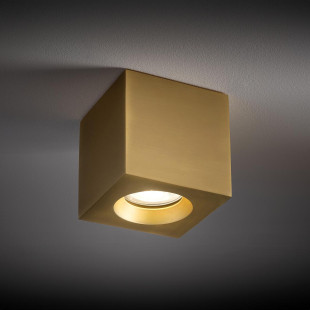 Lampa spot kwadratowa do łazienki Parana 8,5cm IP44 mosiądz Nowodvorski