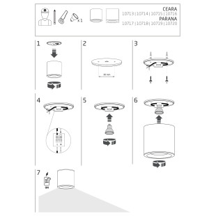 Lampa spot kwadratowa do łazienki Parana 8,5cm IP44 mosiądz Nowodvorski