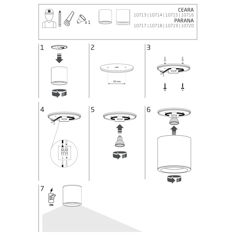 Lampa spot kwadratowa do łazienki Parana 8,5cm IP44 mosiądz Nowodvorski