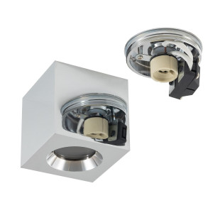 Lampa spot kwadratowa do łazienki Parana 8,5cm IP44 chrom Nowodvorski