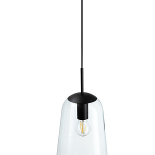 Lampa wisząca szklana Pear L 22cm przezroczysty / czarny Nowodvorski