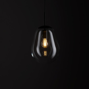 Lampa wisząca szklana Pear S 22cm przezroczysty / czarny Nowodvorski