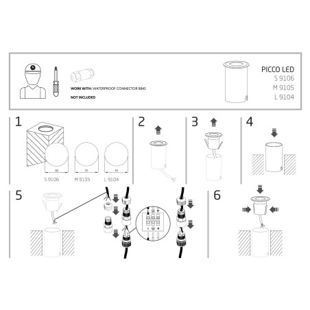 Lampa spot najazdowa Picco M LED 3000K srebrna Nowodvorski