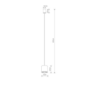 Lampa wisząca tuba Point Duo 13cm czarna Nowodvorski