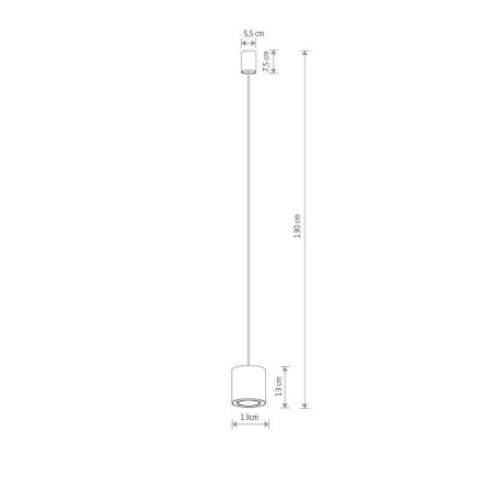 Lampa wisząca tuba Point Duo 13cm czarna Nowodvorski