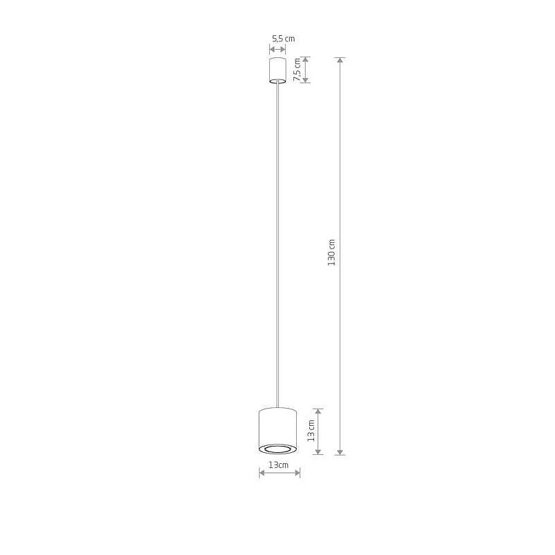Lampa wisząca tuba Point Duo 13cm biało-czarna Nowodvorski