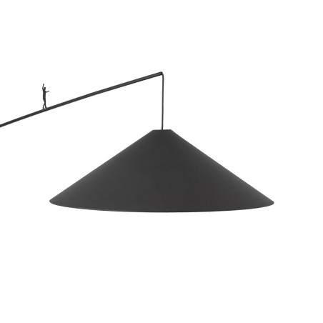 Lampa podłogowa z abażurem na wysięgniku Poise A czarna Nowodvorski