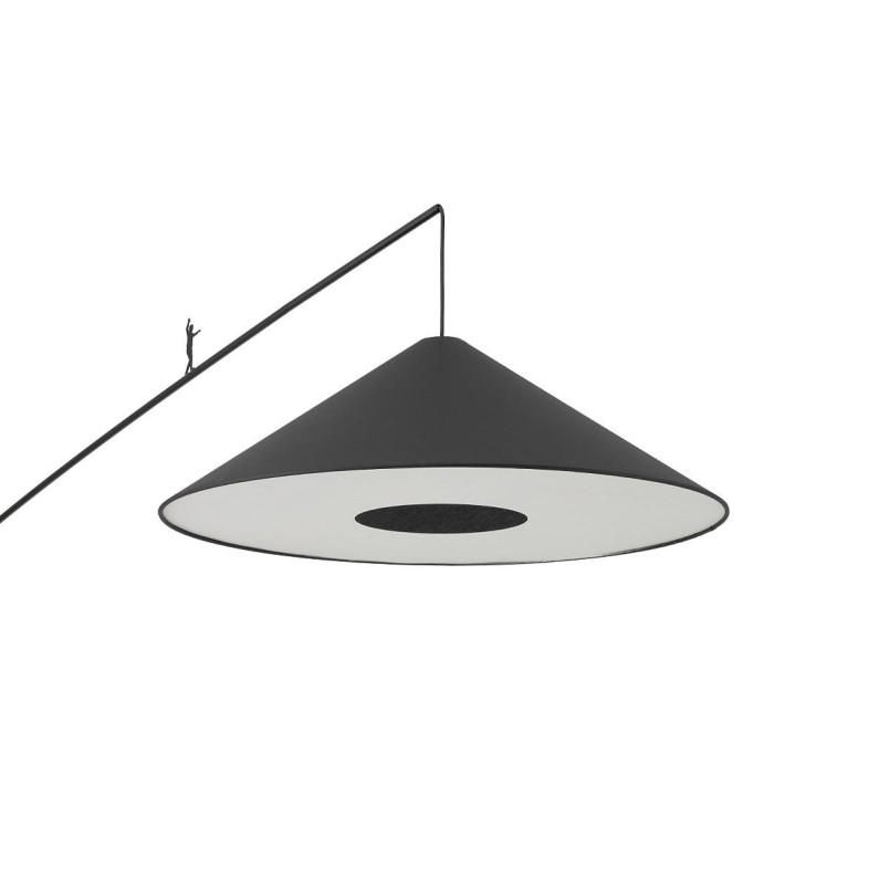 Lampa podłogowa z abażurem na wysięgniku Poise A czarna Nowodvorski
