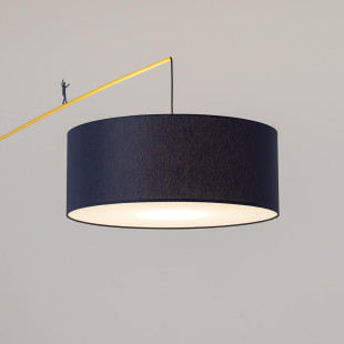 Lampa podłogowa z abażurem na wysięgniku Poise B granatowy / żółty / czerwony Nowodvorski