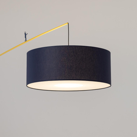 Lampa podłogowa z abażurem na wysięgniku Poise B granatowy / żółty / czerwony Nowodvorski