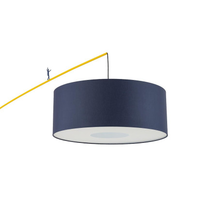 Lampa podłogowa z abażurem na wysięgniku Poise B granatowy / żółty / czerwony Nowodvorski