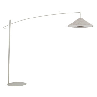 Lampa podłogowa z abażurem na wysięgniku Poise A beżowa Nowodvorski