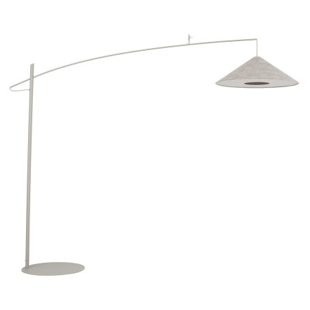Lampa podłogowa z abażurem na wysięgniku Poise A beżowa Nowodvorski
