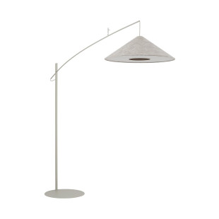 Lampa podłogowa z abażurem na wysięgniku Poise A beżowa Nowodvorski