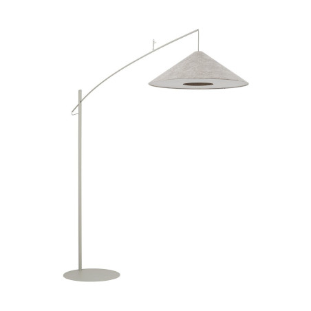 Lampa podłogowa z abażurem na wysięgniku Poise A beżowa Nowodvorski