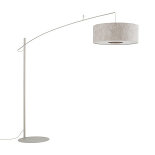 Lampa podłogowa z abażurem na wysięgniku Poise B beżowa Nowodvorski