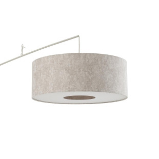 Lampa podłogowa z abażurem na wysięgniku Poise B beżowa Nowodvorski
