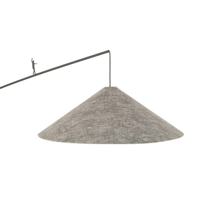 Lampa podłogowa z abażurem na wysięgniku Poise A szara Nowodvorski
