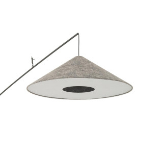 Lampa podłogowa z abażurem na wysięgniku Poise A szara Nowodvorski