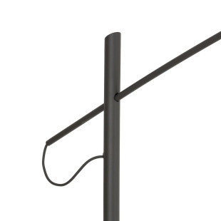 Lampa podłogowa z abażurem na wysięgniku Poise A szara Nowodvorski