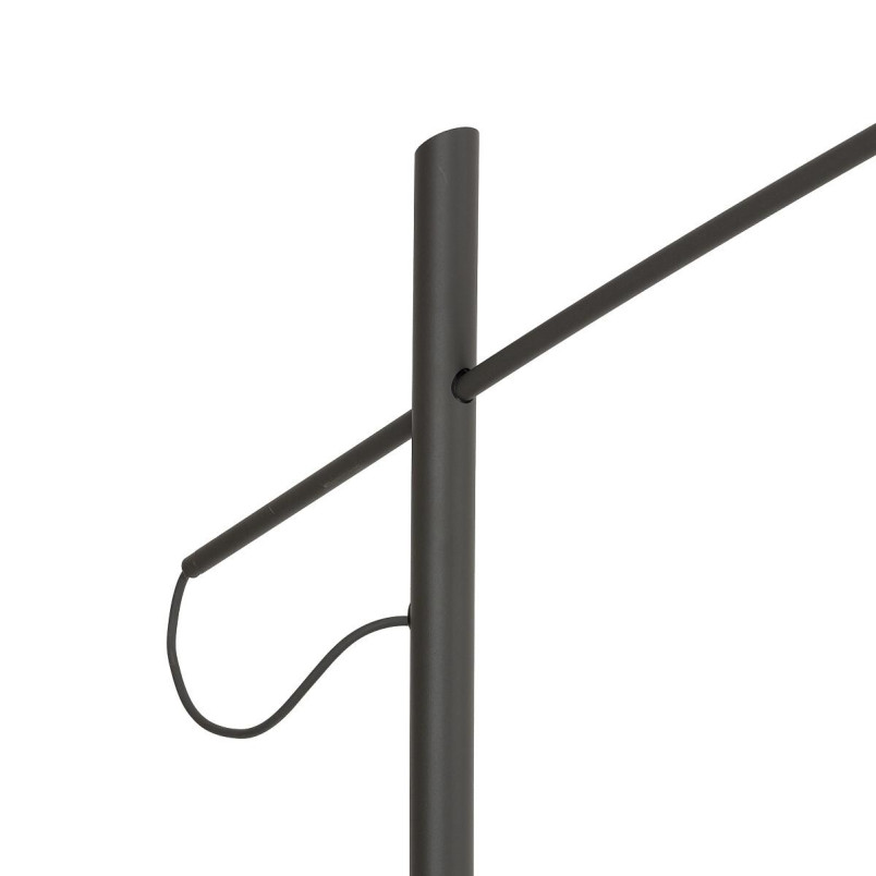 Lampa podłogowa z abażurem na wysięgniku Poise A szara Nowodvorski