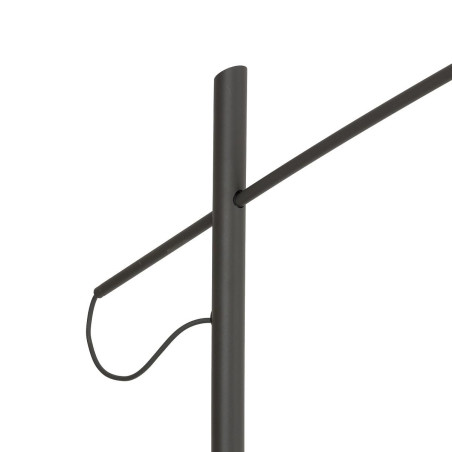 Lampa podłogowa z abażurem na wysięgniku Poise A szara Nowodvorski