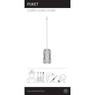 Lampa wisząca bambusowa Puket 21cm Nowodvorski