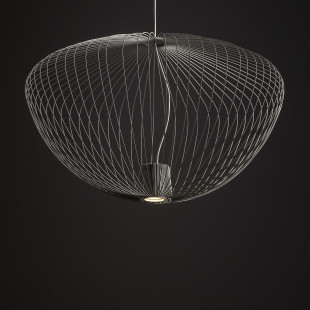 Lampa wisząca druciana Pumpkin 70cm jedwabisty szary Nowodvorski