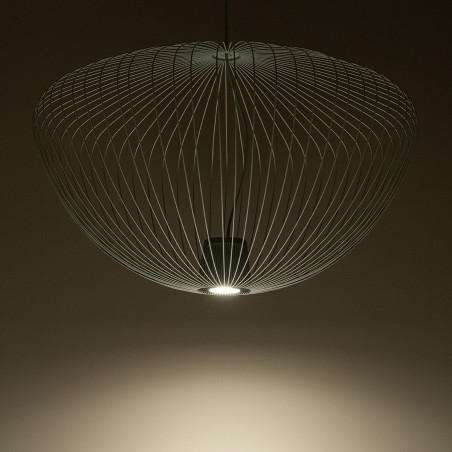 Lampa wisząca druciana Pumpkin 70cm jedwabisty szary Nowodvorski
