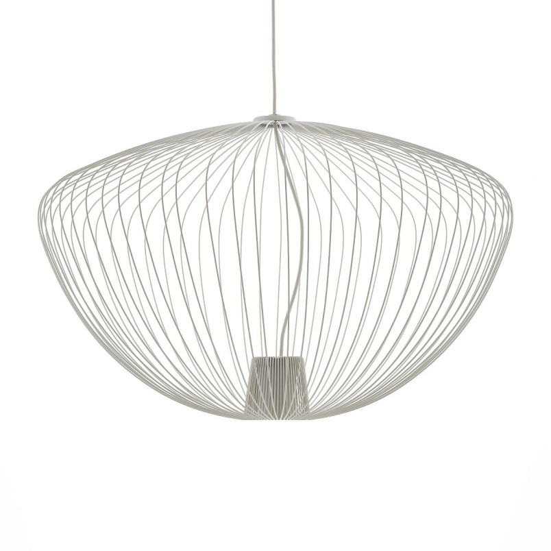 Lampa wisząca druciana Pumpkin 70cm jedwabisty szary Nowodvorski