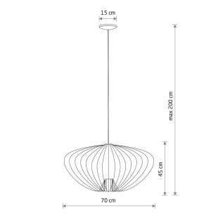 Lampa wisząca druciana Pumpkin 70cm jedwabisty szary Nowodvorski